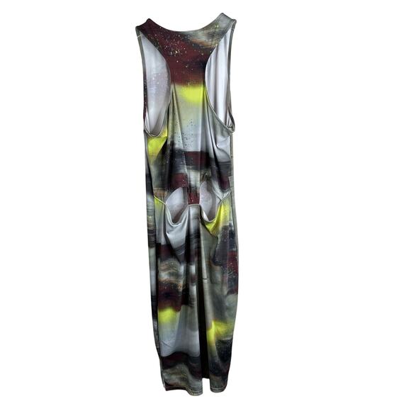 Miaou Dress L Colorful Bodycon Cutout Akira Bold Boho Tribal Artsy Lightweight - Picture 7 of 12
